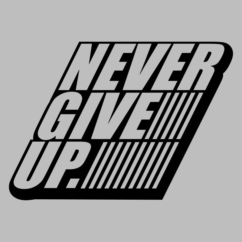 logo 3d stripe design never give up never aufg