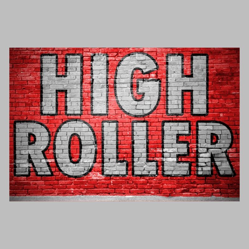 High Roller Brick Wall Graffiti