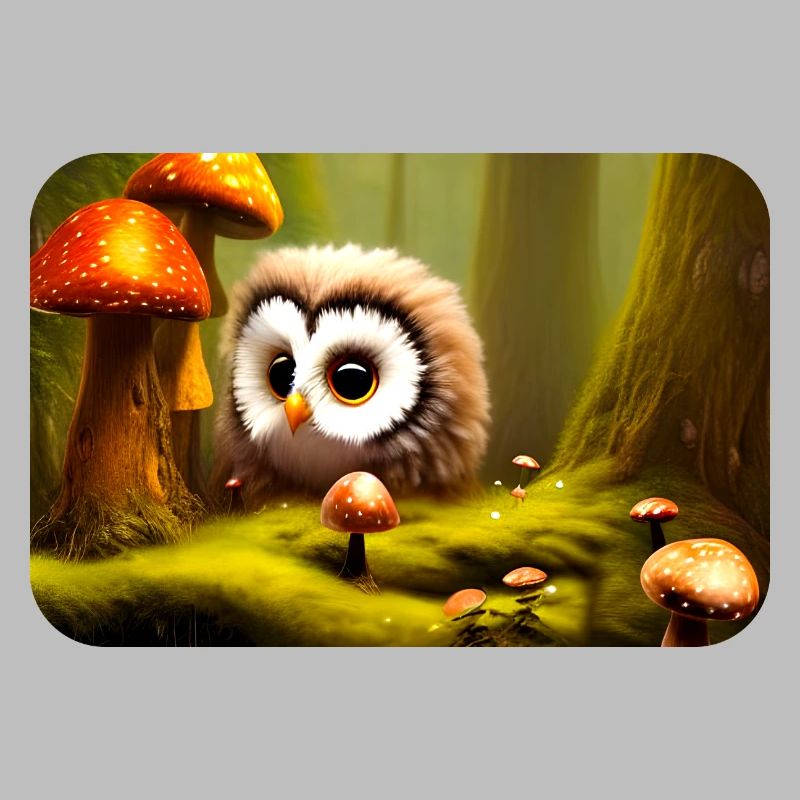 Wald mit Eule