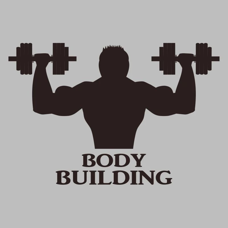 Bodybuilder mit Hanteln