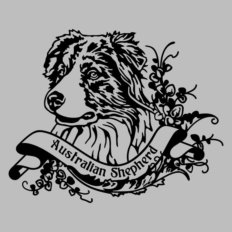 Australian Shepherd an Retro Banner