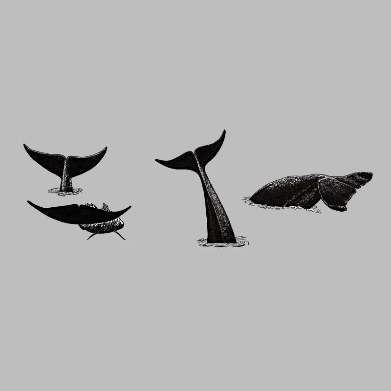 Queue de baleine - fluke de baleine - queues de baleines