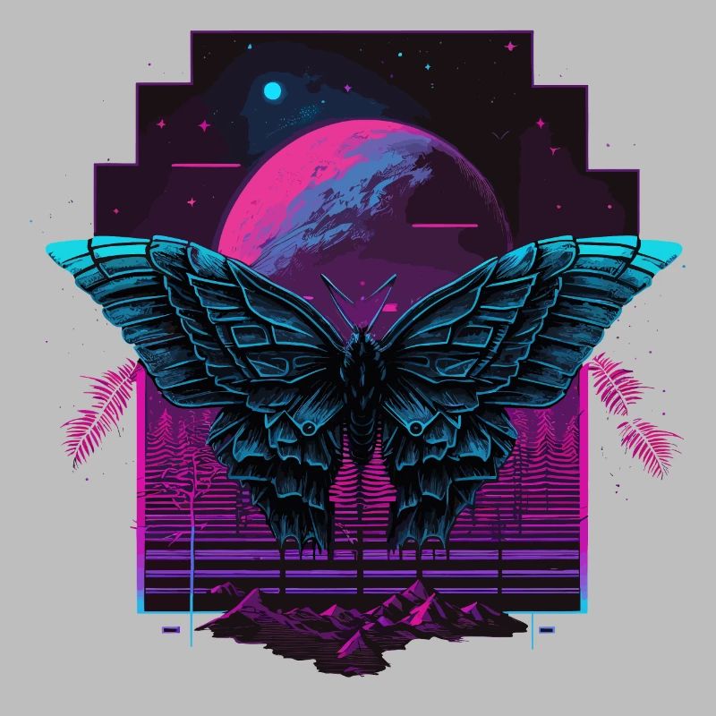 Buttterfly à Vaporwave Night