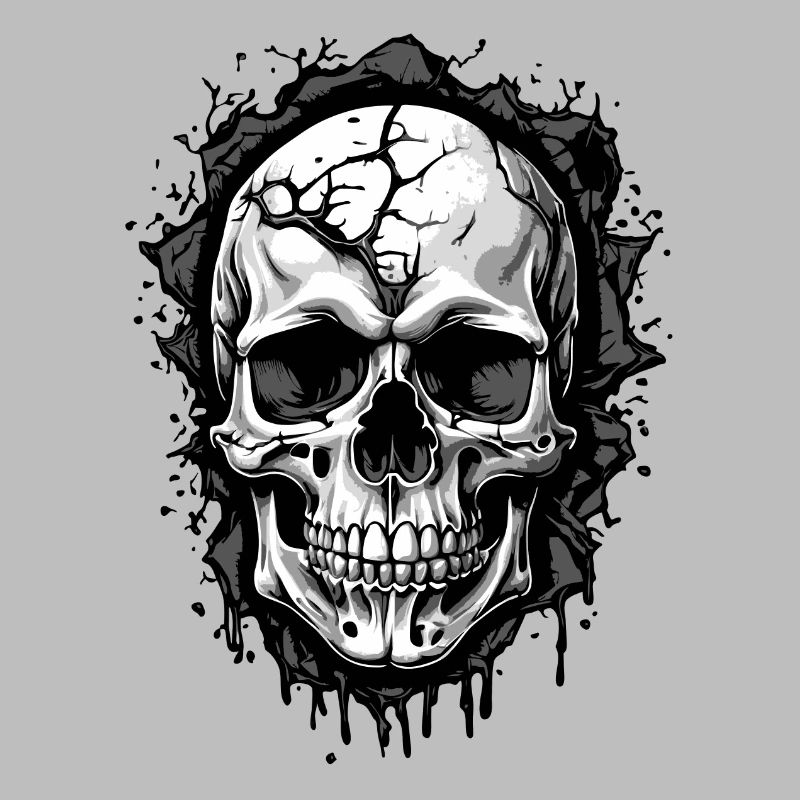 Dark Skull with Spots