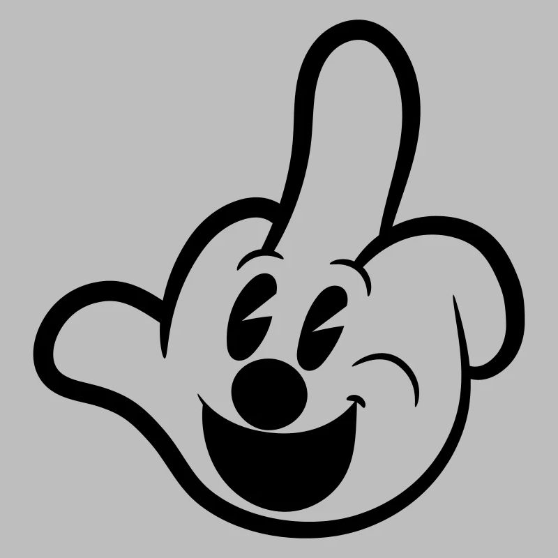 Middle Finger Comic Glove Sarcasm Office Humor
