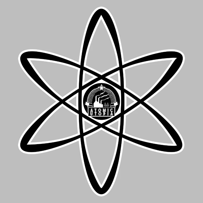 Atomic Utopia - Atom Emblem in Black
