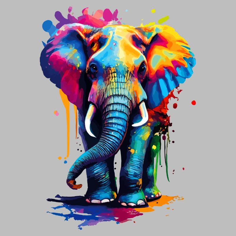 Éléphant Coloré - Défenses Éléphant Proboscis
