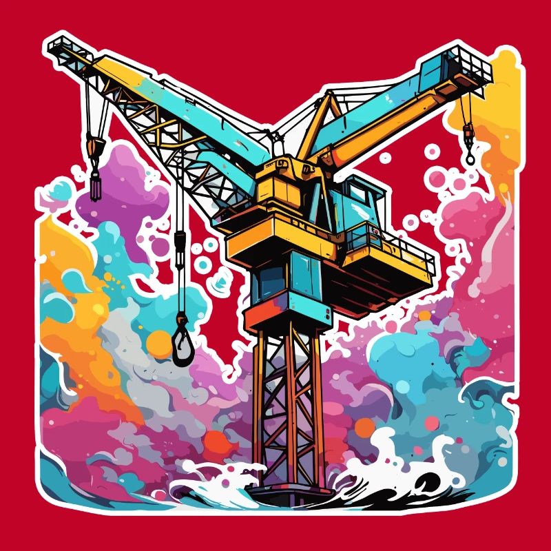 Crane / construction site / winch / crane system