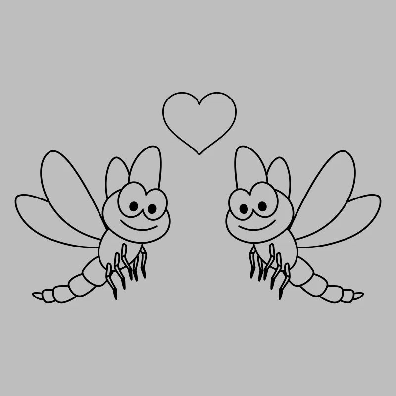 libellule comic couple amour