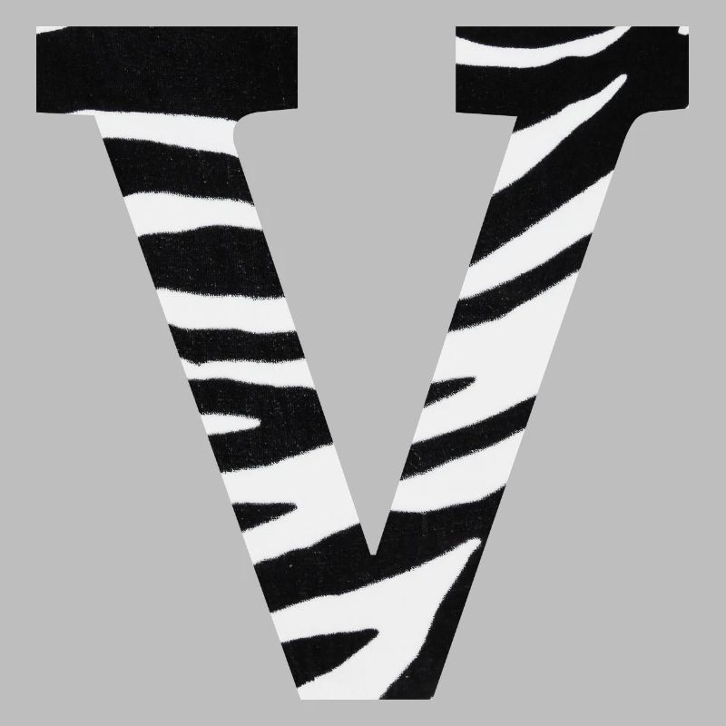 Letter v zebra