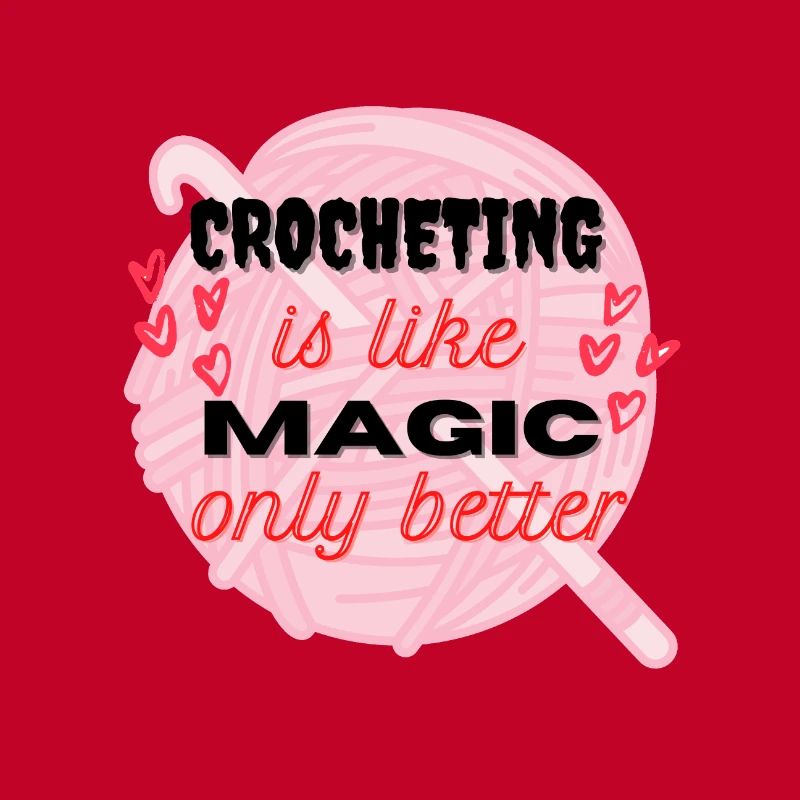 Crocheting is like Magic, only better pink wool