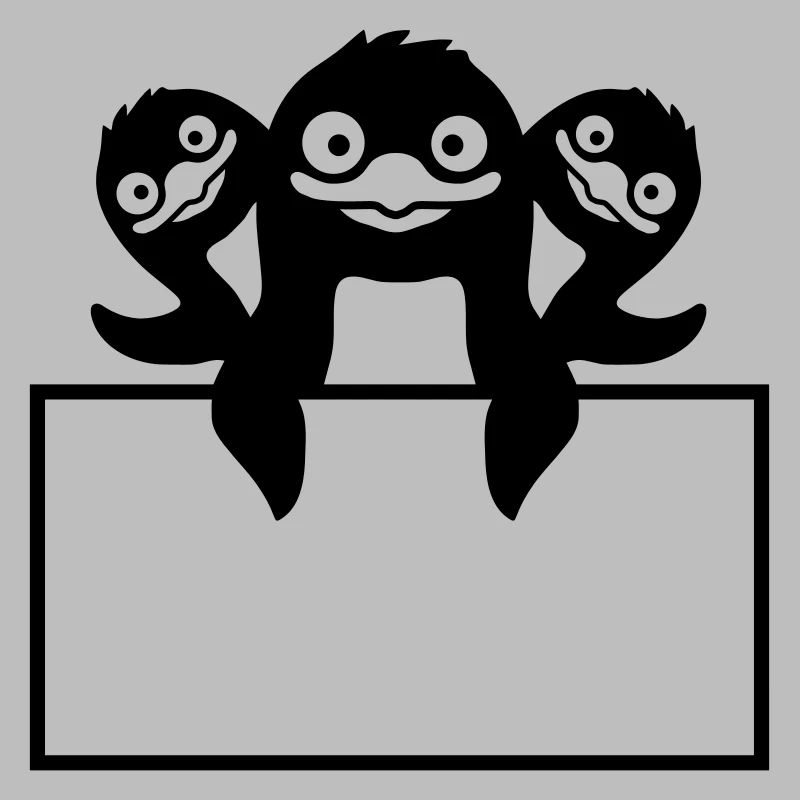 Textfeld 3 Pinguine Schild
