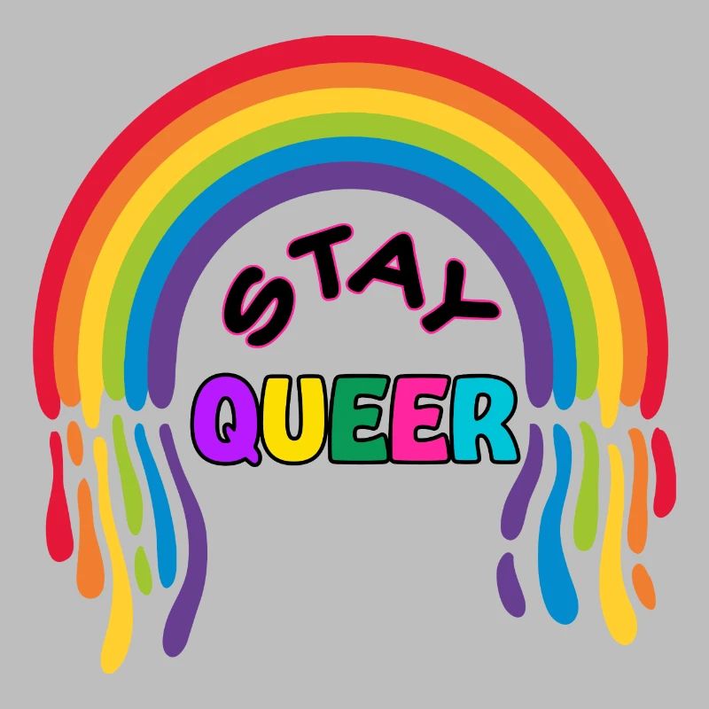 PRIDE Stay queer Rainbow