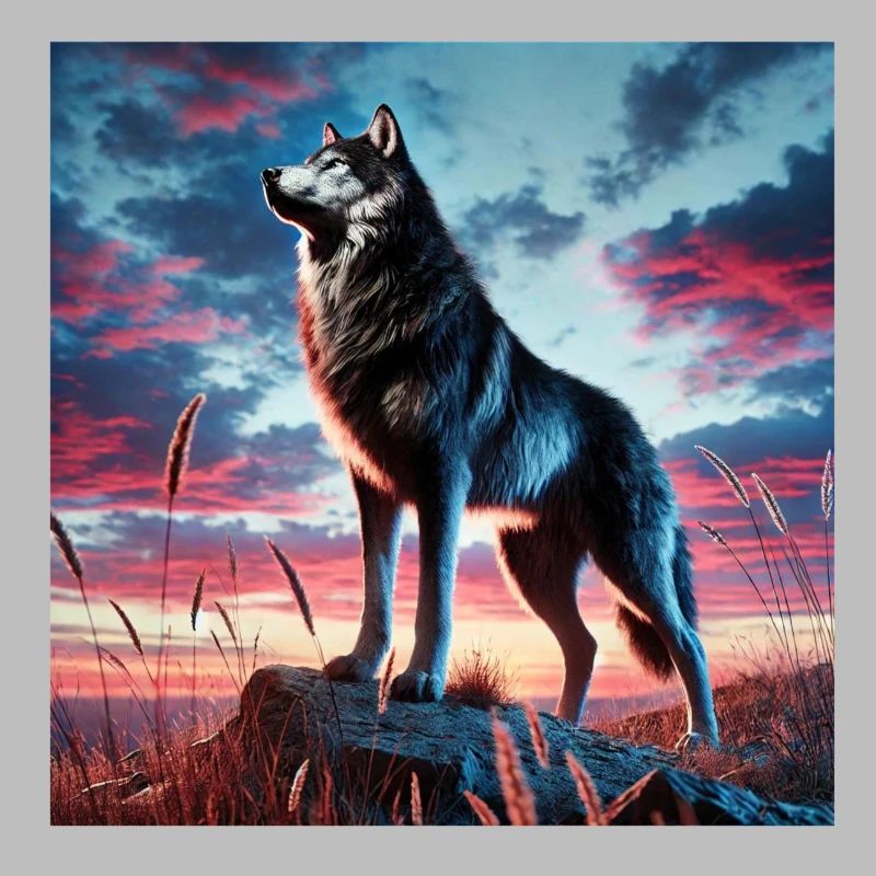 Wolf sunset