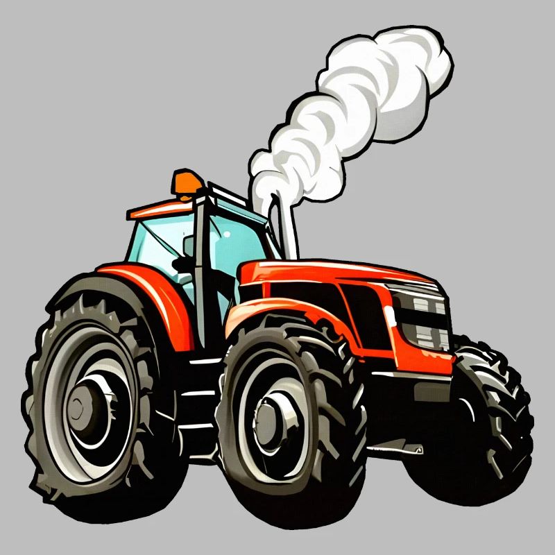 Traktor starker Qualm