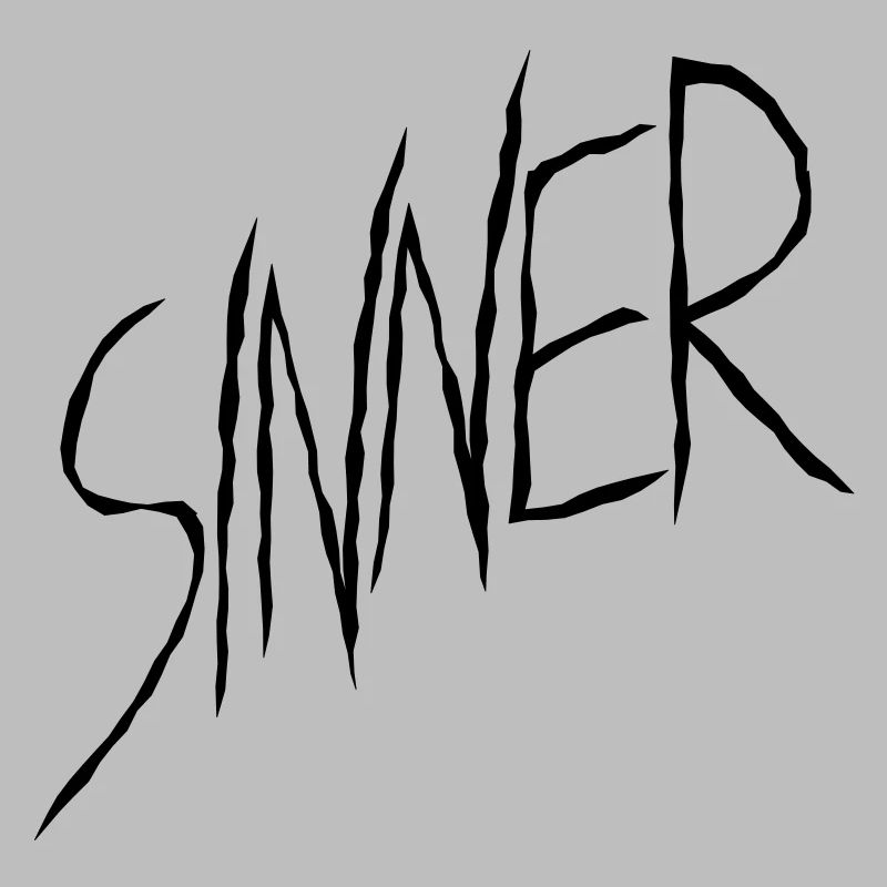 Sinner text design