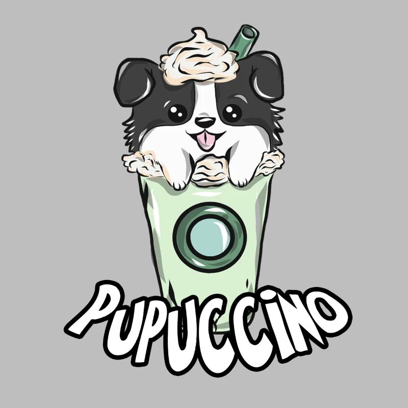 Café cappuccino chien