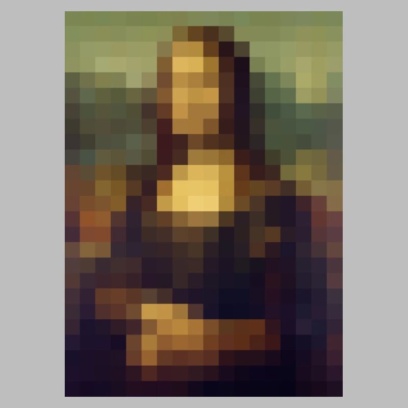 Mona Lisa 8-Bit Pixel Gemälde Leonardo da Vinci