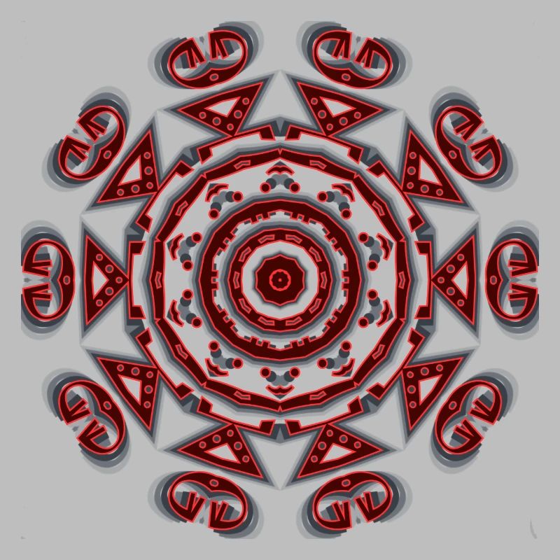 Crimson Neon Mandala