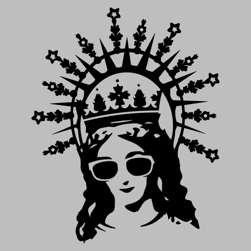 La Mère de Dieu avec des lunettes de soleil