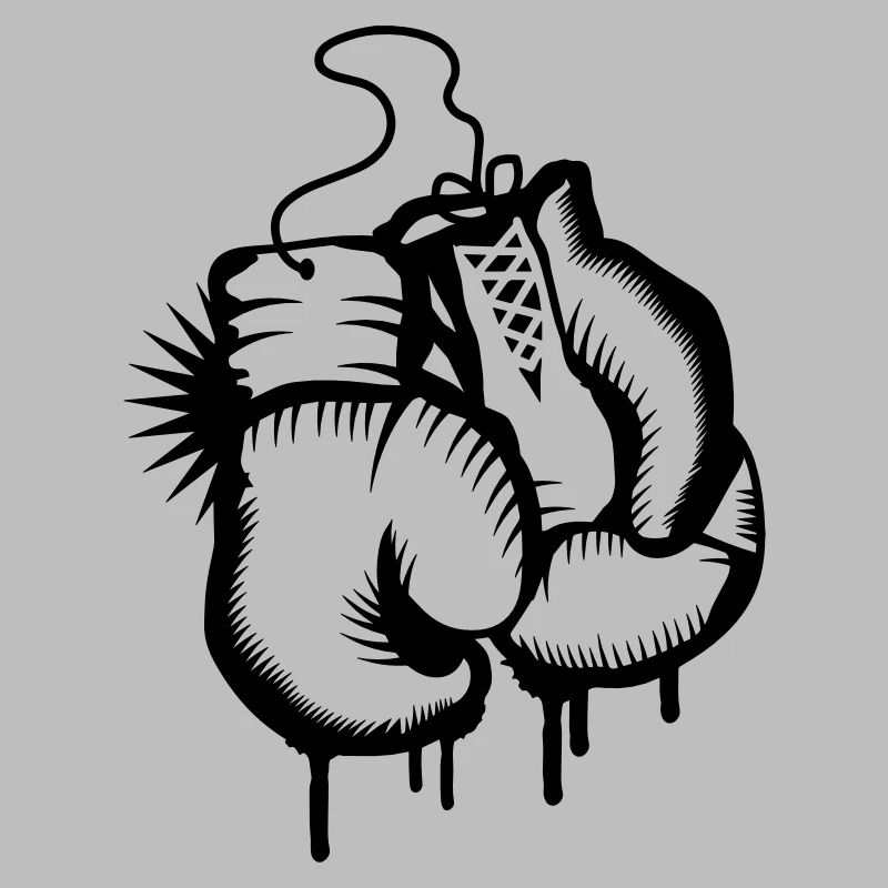 Two boxing gloves in graffiti style