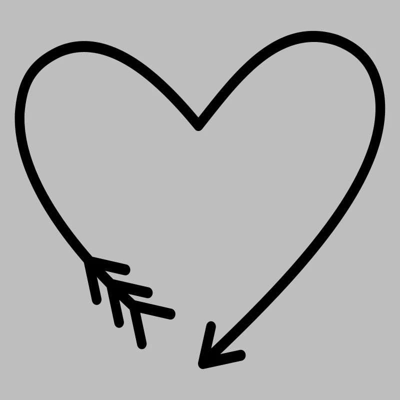 Icônes de flèche coeur amour cadeau de force