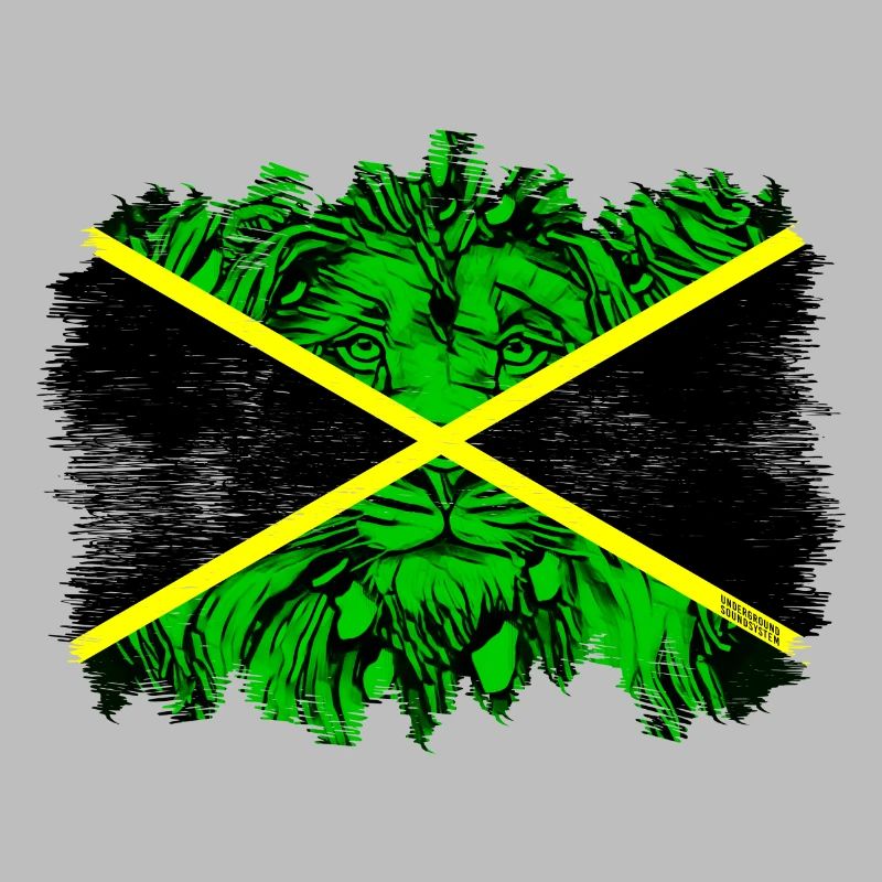Neon Jamaika Dschungelflagge