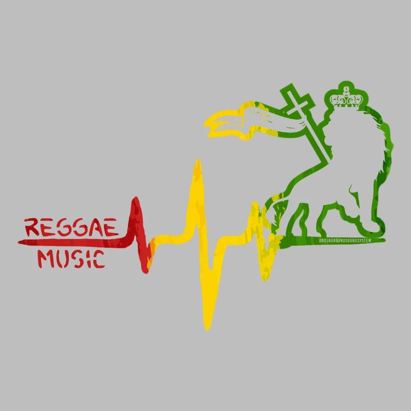 Icône du rythme du reggae Lion