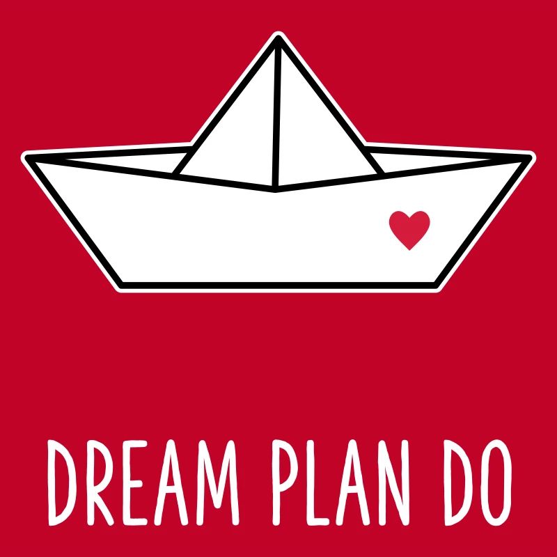 Dream Plan Do - Papierboot Schiffchen Herz