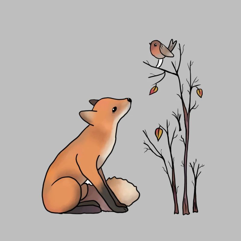 Renard et robin