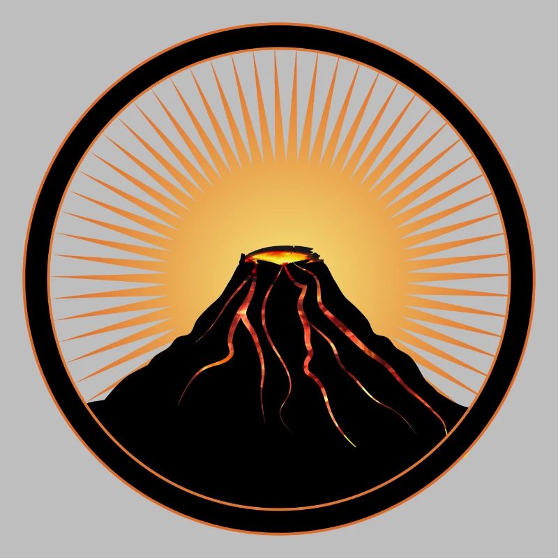 Vulkan Patch mit flüßiger Lava