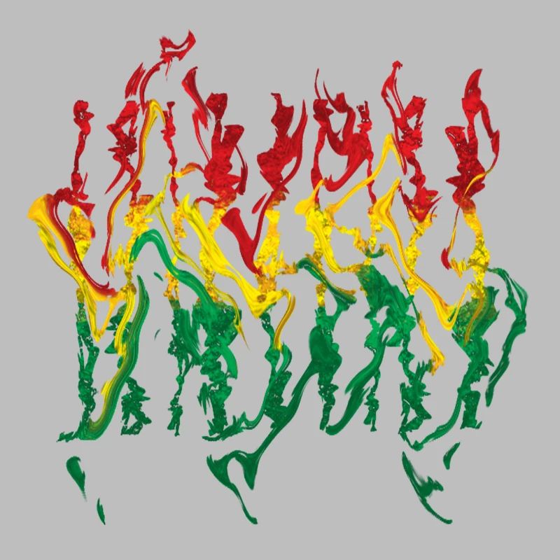 Vivid Reggae Flame Illustration Reggae