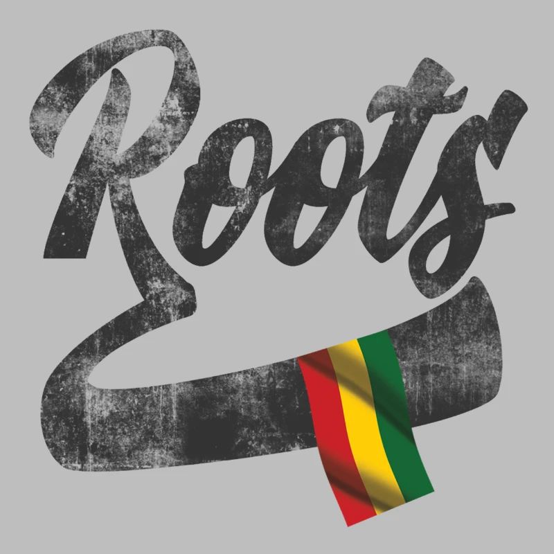 Roots Reggae Design with Colored Flag