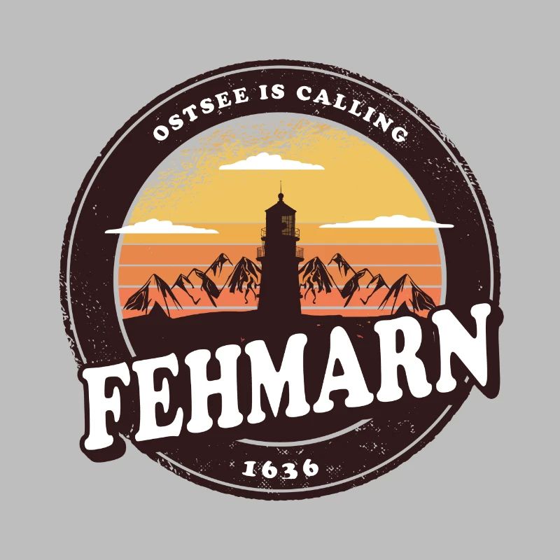 Fehmarn Vintage Leuchtturm Design