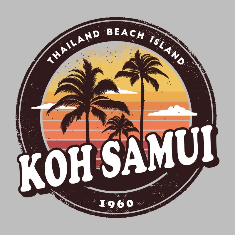 Koh Samui Design mit Palmen und Sonne / Geschenk