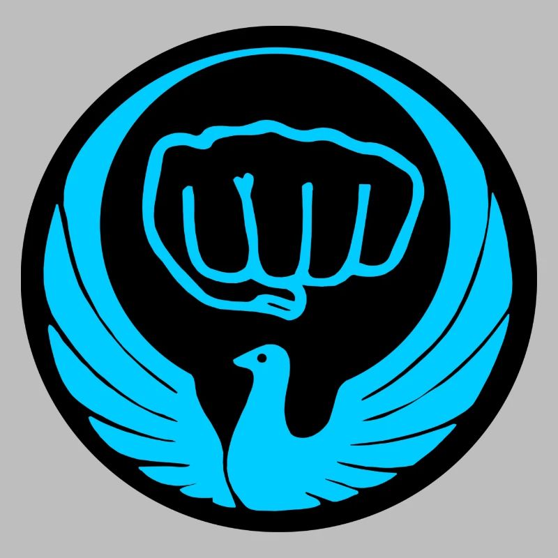Logo de l’emblème du pigeon Wado bleu