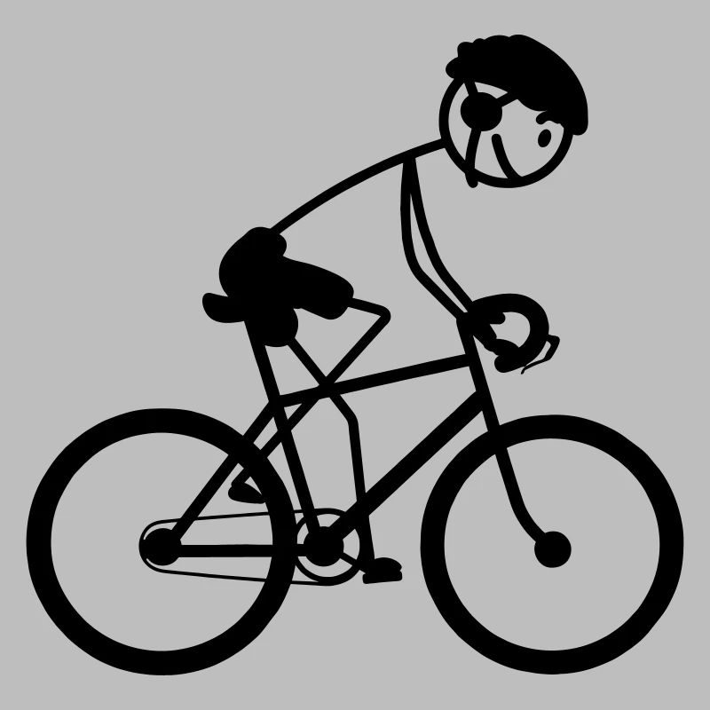 Jung oder Mann auf dem Fahrrad