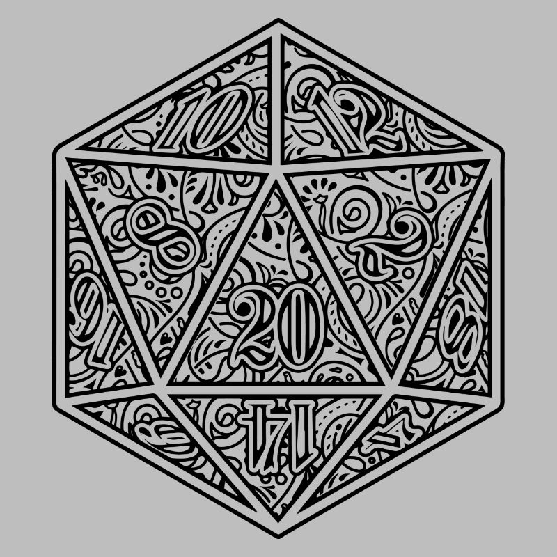 Décoration de dés D20 Conception du Cube RPG
