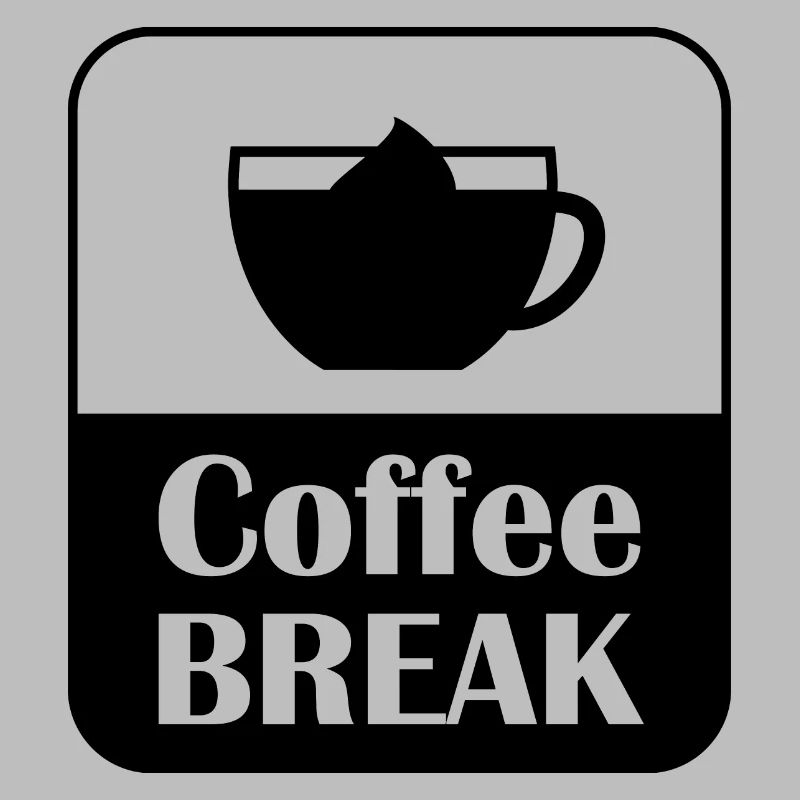Coffee Break Pause Spruch Design