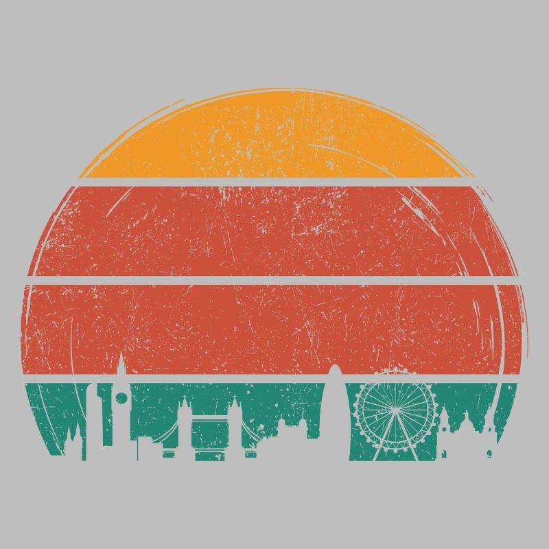 Silhouette d’horizon du coucher de soleil