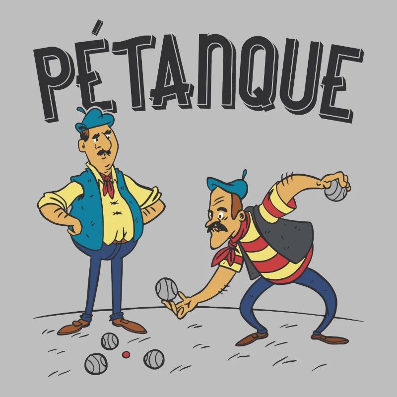 Petanque two players with boules balls boules boule