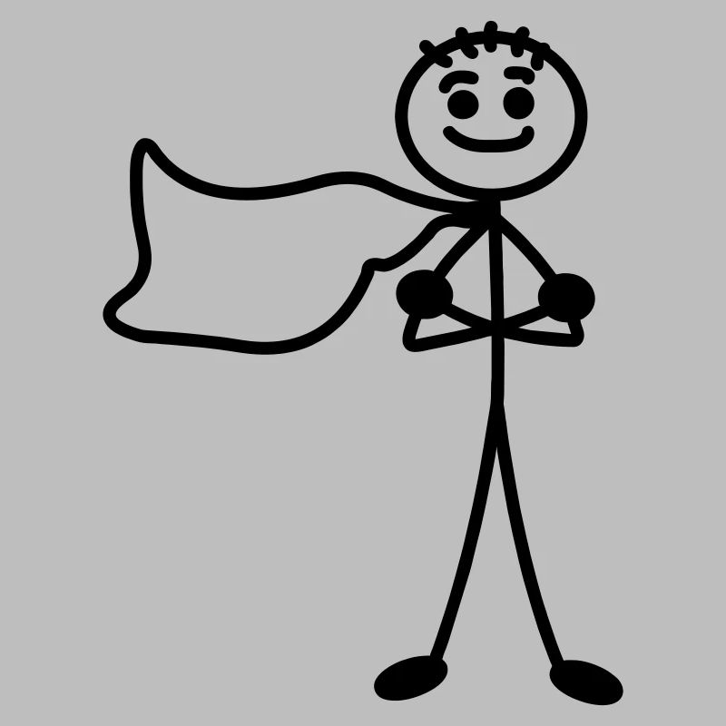 Super jung oder Mann und Umhang mit verschränkten Armen