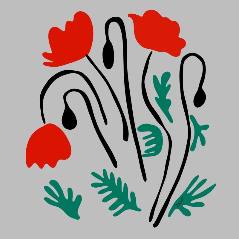 Coquelicots Matisse inspiré
