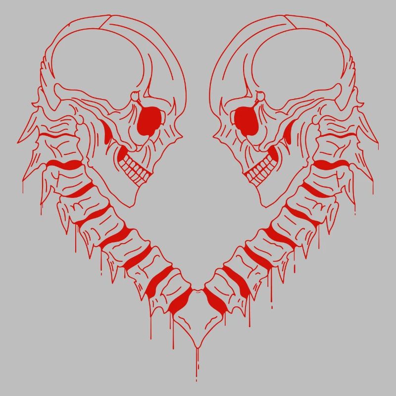 heart skull