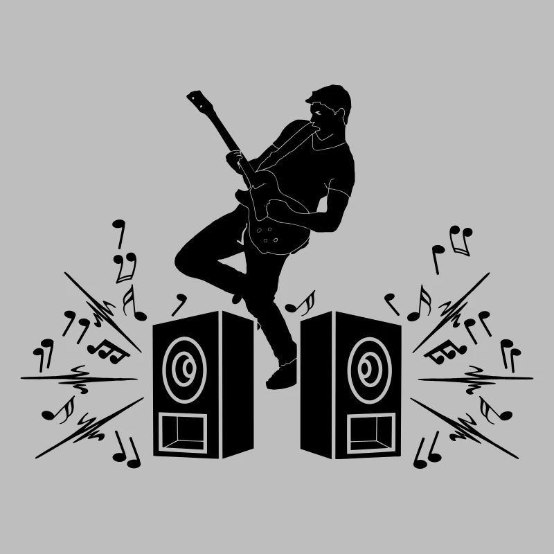 Gitarrist mit E-Gitarre