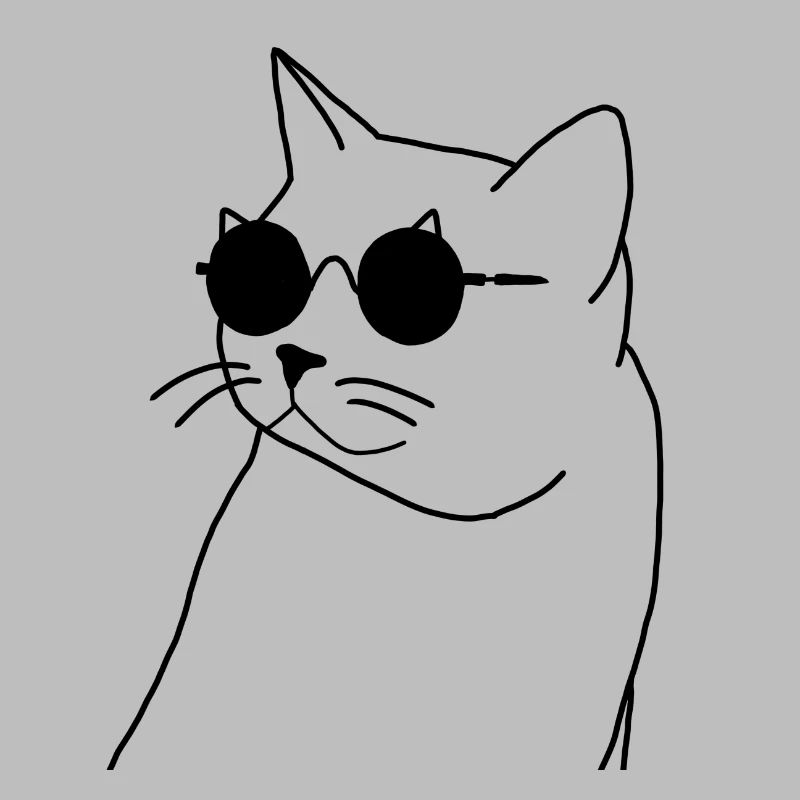 Katze mit Brille