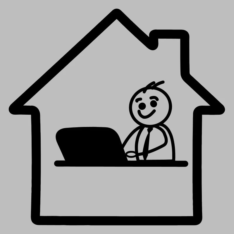Logo simple du travail à la maison