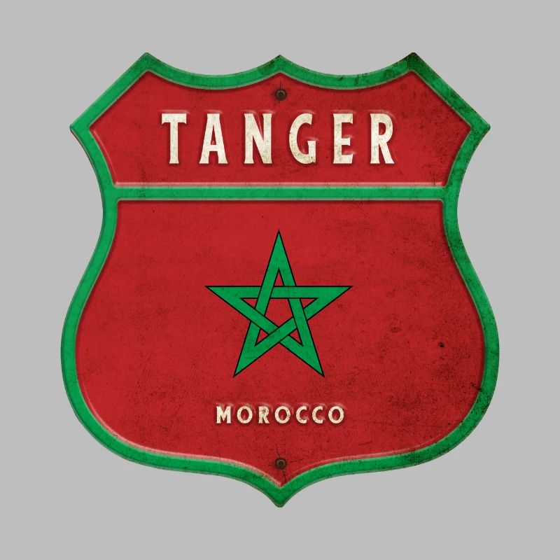 Tanger Maroc Armoiries Drapeaux Design