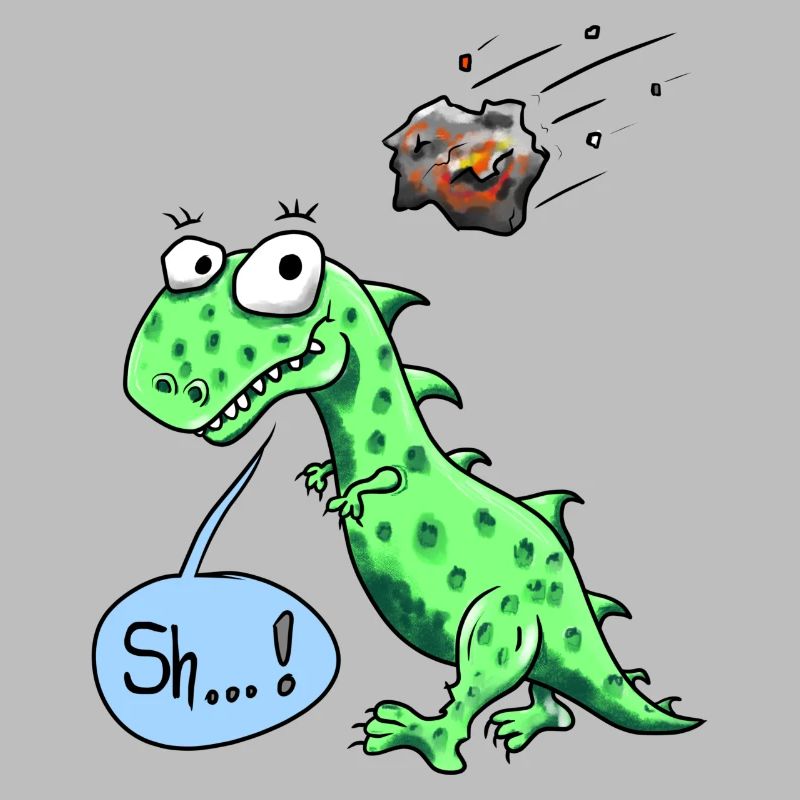 Dino mit Meteorit