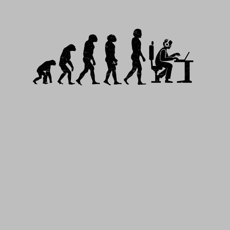 Évolution de Gamer Gambler Nerd Geek Progamer